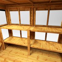 12 x 6 Premium Tongue and Groove Pent Potting Shed - Single Door - 16 Windows - 12mm Tongue and Groove Floor and Roof