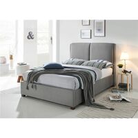 Designer Fabric Grey Bed Frame - King 5ft