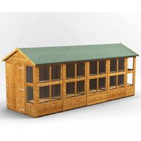 20 x 6 Premium Tongue and Groove Apex Potting Shed - Double Doors - 24 Windows - 12mm Tongue and Groove Floor and Roof