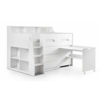White Space Saver Midsleeper Cabin Bed 3ft (90cm) - Best Seller
