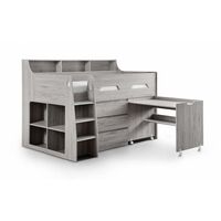 Grey Oak Space Saver Midsleeper Cabin Bed 3ft (90cm) - Best Seller