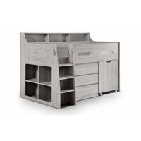 Grey Oak Space Saver Midsleeper Cabin Bed 3ft (90cm) - Best Seller