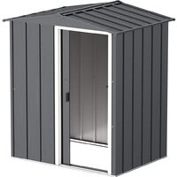 5 x 4 Value Apex Metal Shed - Anthracite Grey (1.62m x 1.22m)