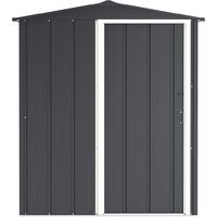5 x 4 Value Apex Metal Shed - Anthracite Grey (1.62m x 1.22m)