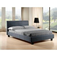 Pebble Grey Fabric Bed Frame - King Size 5ft