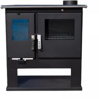 Poêle à bois de Cuisine Verso CS - 7,7 kW avec Four et Plaque Supérieure en Métal, Puissance et Fonctionnalité pour Votre Cuisine