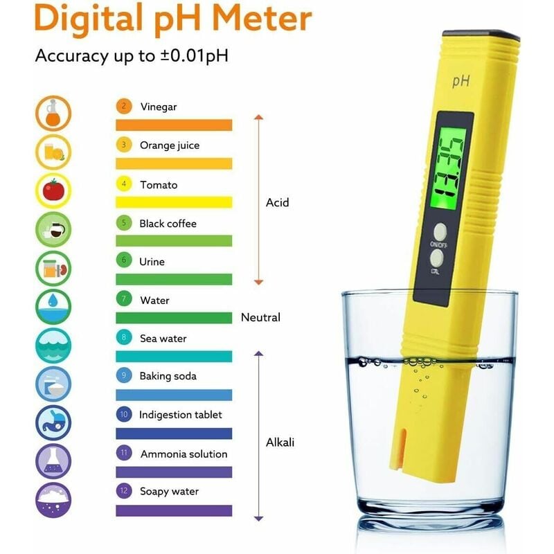 Misuratore ph digitale per acqua e liquidi - Risultato Istantaneo