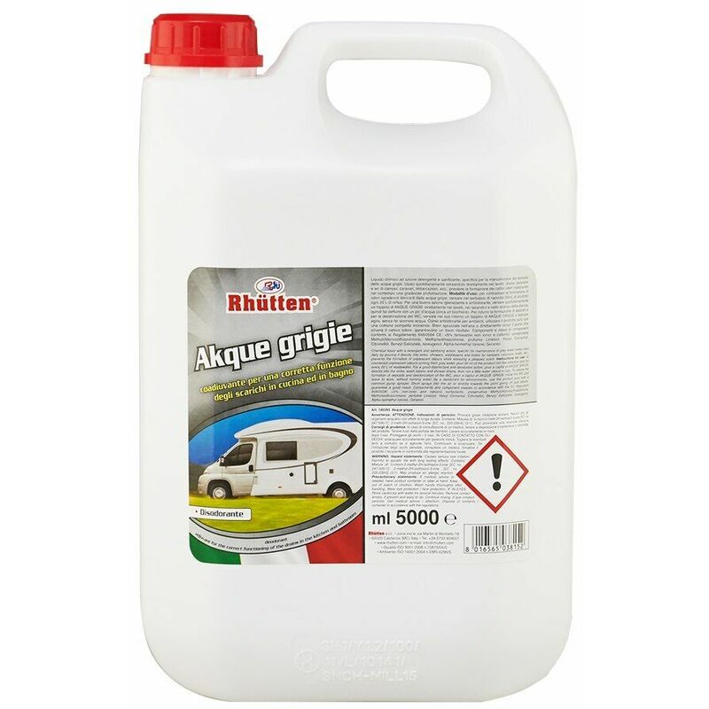 Liquido chimico disodorante scarichi Camper, Roulotte, Nautica - 5lt -  Akque Grigie