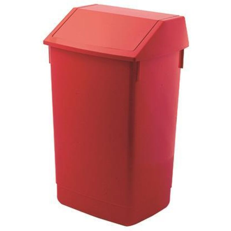 Addis 60L Flip Top Recycle Bin Red