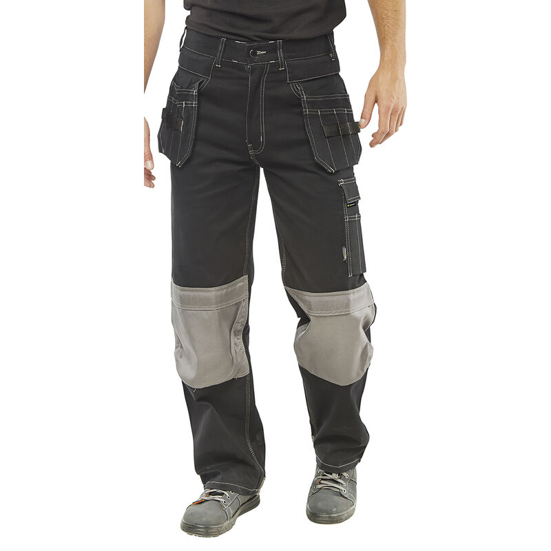 Ibex E4 Multi Pockets Mens Safety Work Trouser Workwear Cargo Pants with  Knee Pad Pockets, Work Utility and Safety Trousers, Grey, 30W Regular  Length : Amazon.co.uk: Fashion