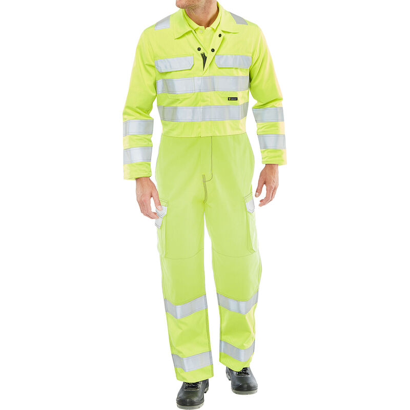 Beeswift Arc Compliant Hi Vis Boilersuit Saturn Yellow 40