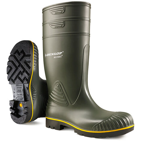 Dunlop - ACIFORT HEAVY DUTY Safety Wellington Boot GREEN sz 6 - Green