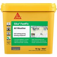 Sika FastFix All Weather Self-Setting Paving Jointing Compound, Stone, 15 kg - Stone