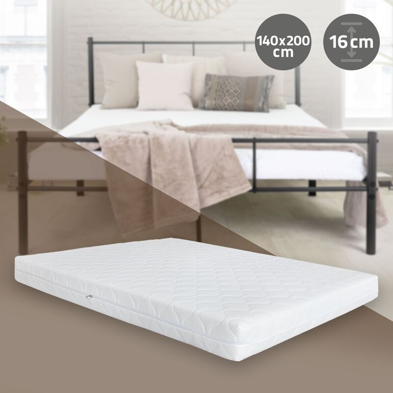 Matelas 130x190 x 14 cm - Mousse froide HR40 - Moyen