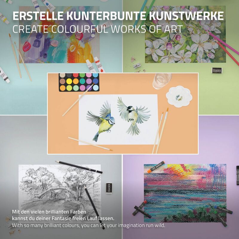 Ecd Germany - Coffret peinture crayons couleur pastels à l'huile