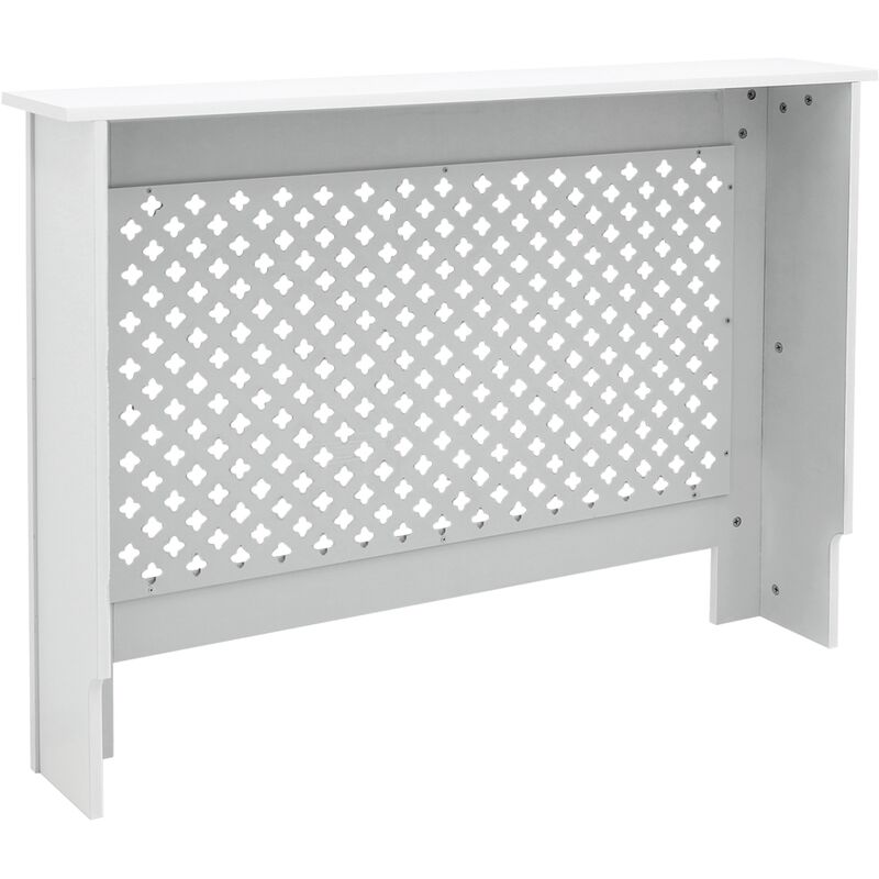 ECD-Germany Cache-Radiateur en Motif Nid d'Abeille 78x19x82 cm en MDF  Anthracite Couverture Décorative