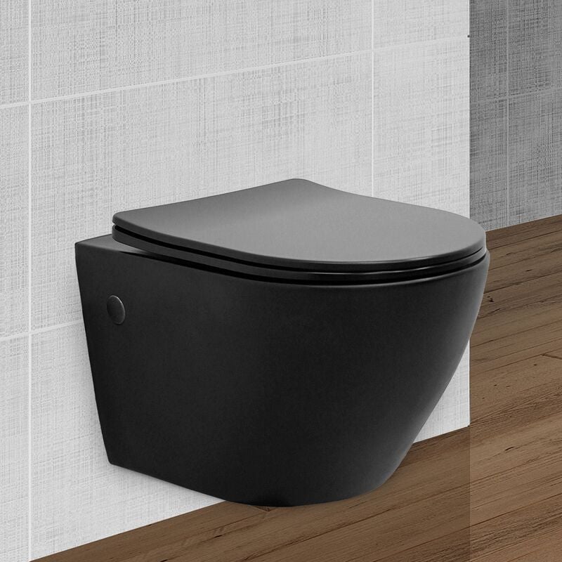 Ecd Germany - Système douche chromé acier inoxydable salle bain rond noir +  matériels montage - Colonne de douche - Rue du Commerce