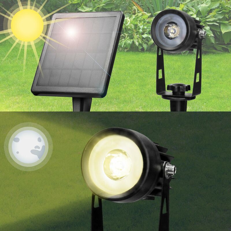 Ecd Germany - Lampadaire solaire LED 60W avec détecteur de mouvement lampe  extérieur de rue - Lampes solaires - Rue du Commerce