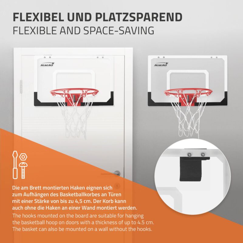 Mini Panier De Basket Avec Ventouses - 16.2x12 Cm, 2 Balles Et Pompe | Pour Bureau, Chambre, Salle De Bain