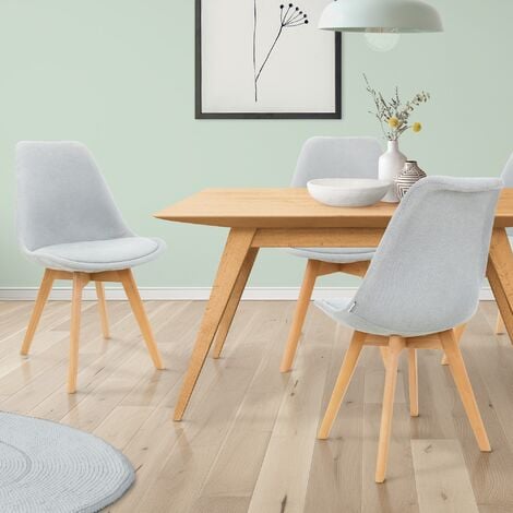 ML-Design - Lot de 4 chaises salle à manger en velours bleu foncé