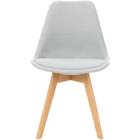 ML-Design Lot de 4 Chaises de Salle à Manger avec Dossier, Gris, Pieds en  Bois Hêtre, Assise en Lin, Chaise Rembourrée Rétro Scandinave, Chaise de  Cuisine Salon Ergonomique pour Table à Manger