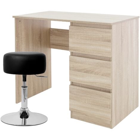 Manucure de bois Bureau avec tabouret chaise de bureau de la