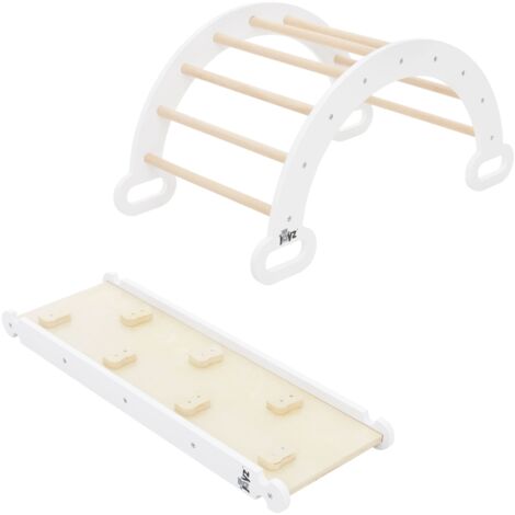 Triangle D’escalade Montessori YOLEO – Cadre Pliable 3 En 1 Avec Toboggan Réversible Pour Enfants – Jeu Intérieur évolutif