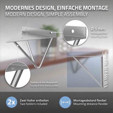 Lot De 10 Broches De Support D'étagère 3x50mm Acier Inoxydable 304 - Chevilles Pour Boiserie, Neuf