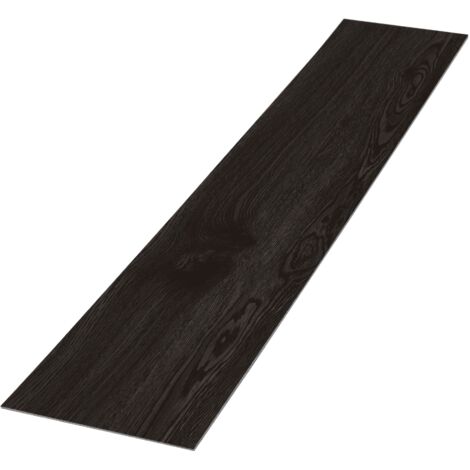 ML-Design Revêtement de Sol PVC, Lames de Vinyle Autocollantes, 91,5 cm x 15,3 cm x 2 mm, Épaisseur 2 mm, 6,69m² / 48 Planches, Chêne Gris Foncé, Aspect Bois, Antidérapant, Résistant à l'Eau (1/5)