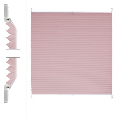 ECD Germany Store Plissé Klemmfix 90x200 Cm Bleu Pétrole – Sans Perçage, Protection Solaire Et Intimité, Fixation Facile Sur Cadre Fenêtre