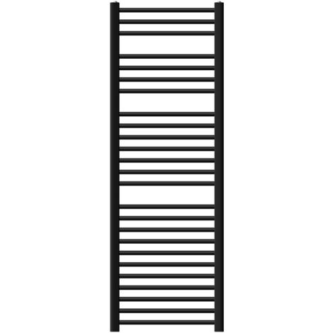 Luxebath – Radiateur de salle de bain courbé 500x1500 mm – Noir mat – Connexion latérale – Chauffe serviettes en acier haute qualité – Dissipation efficace de chaleur (1/6)