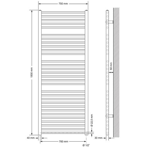 Ecd Germany Radiateur De Salle De Bain Lectrique W X Mm