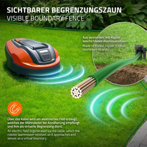 Wiltec Câble périphérique 100m 2,45mm Robot tondeuse Fil cuivre Jardin Tonte Wiltec Câble périphérique 100m 2,45mm Robot tondeuse Fil cuivre Jardin Tonte