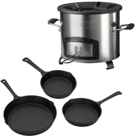 Four De Camping, 31,5 X 22 X 21 Cm, Noir, Avec Tube, Fenêtres De