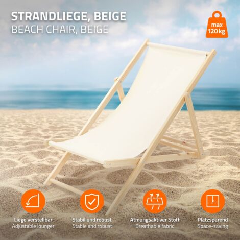ECD Germany Lot de 10 Chaises Longues Pliantes en Bois Chiliennes, Bleu