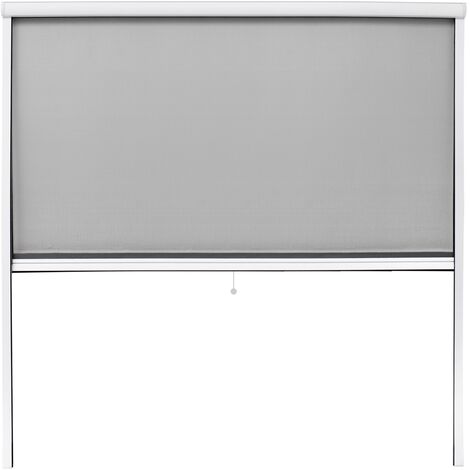 Moustiquaire fenêtre enroulable recoupable en aluminium blanc - PREMIU –