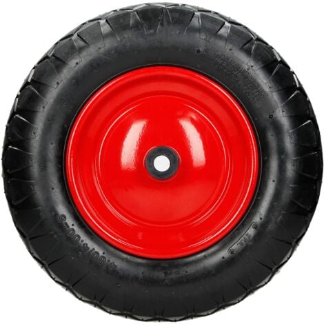 16 " Red 4.80 / 4.00-8 roue pneumatique brouette tube intérieur avec poignées 20mm 