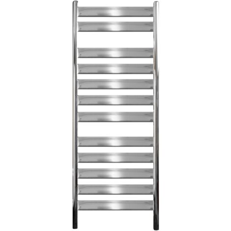 Ecd Germany – Radiateur sèche-serviettes mural 500 x 950 mm – Chrome – Puissance 278W – 9 lamelles – Installation facile avec instructions
