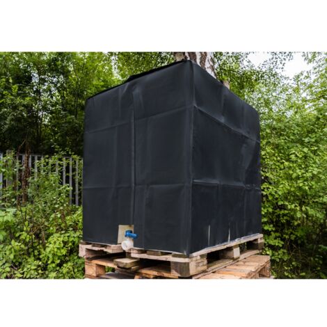 Bâche De Protection Cuve IBC 1000L Luxshiny - Housse Anti-UV étanche Avec Fermeture éclair 120x100x116 Cm - 12