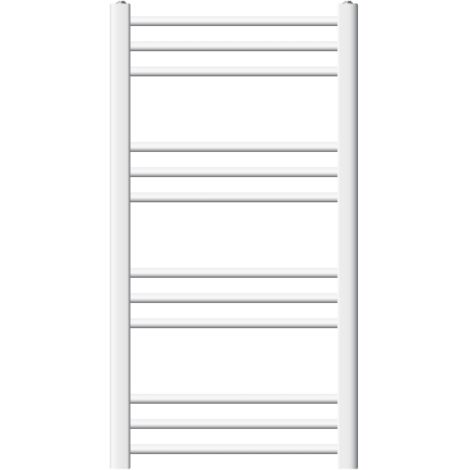 Luxebath – Radiateur sèche-serviettes Sahara 500 x 800 mm – Puissance 378W – Blanc droit avec raccordement latéral – Pour salle de bain (1/5)