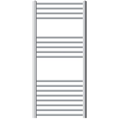 ECD Germany Radiateur Sèche-Serviettes Sahara - 600 x 1200 mm - Chrome - Connexion Latéral - sans Kit de Raccordement - Forme Courbé - avec Kit de montage Mural - Sèche Serviette pour Salle de Bain (1/5)