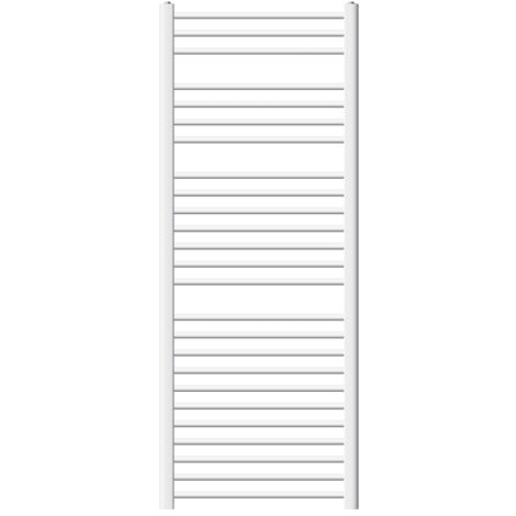 Ecd Germany – Sèche-serviette eau chaude 600 x 1500 mm – Blanc courbé avec raccordement latéral – Puissance 779W pour chauffage efficace (1/5)