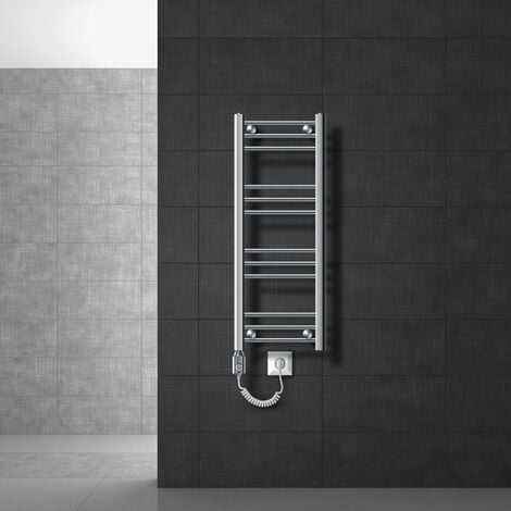 radiateur sèche-serviettes ECD Germany Radiateur de salle de bain chromé non électrique droit avec raccordement latéral 600 x 1800 mm 