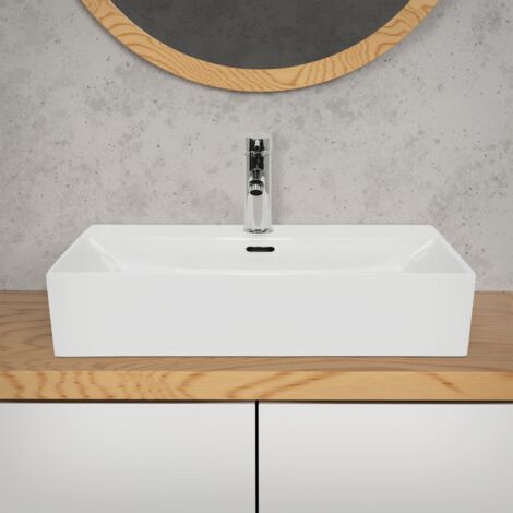 Lavabo suspendu en céramique 65 cm salle de bain sanitaires Geberit Colibrì Promotion