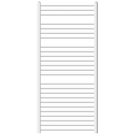 ECD Germany Radiateur Sèche-Serviettes Design Sahara - 750 x 1500 mm - Blanc - Connexion Latéral - Forme Droit - avec Kit Montage Mural - Élément Chauffant ou Kit de Raccordement Non Inclus (1/5)
