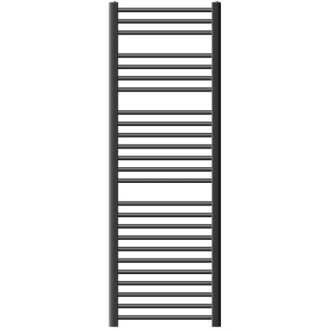 ECD Germany Sèche-serviettes Sahara - 500 x 1500 mm - anthracite - courbé avec raccordement latéral - radiateur sèche-serviettes (1/5)