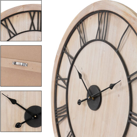 Horloge de bureau en bois style vintage 