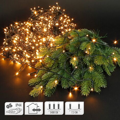 ECD Germany Guirlande Lumineuse de Noël à 720 LED, 54 m, Blanc