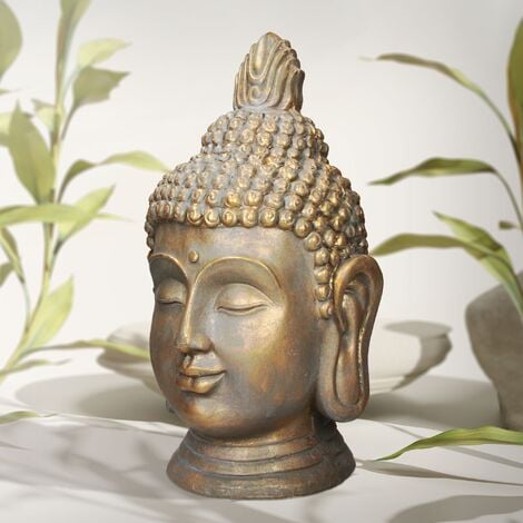 Statue Bouddha Rieur couleur bronze