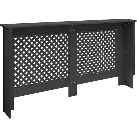 CACHE-RADIATEUR NOIR GRILLE étagère maison de campagne habillage MDF 78x19x82cm EUR 55,20 - FR